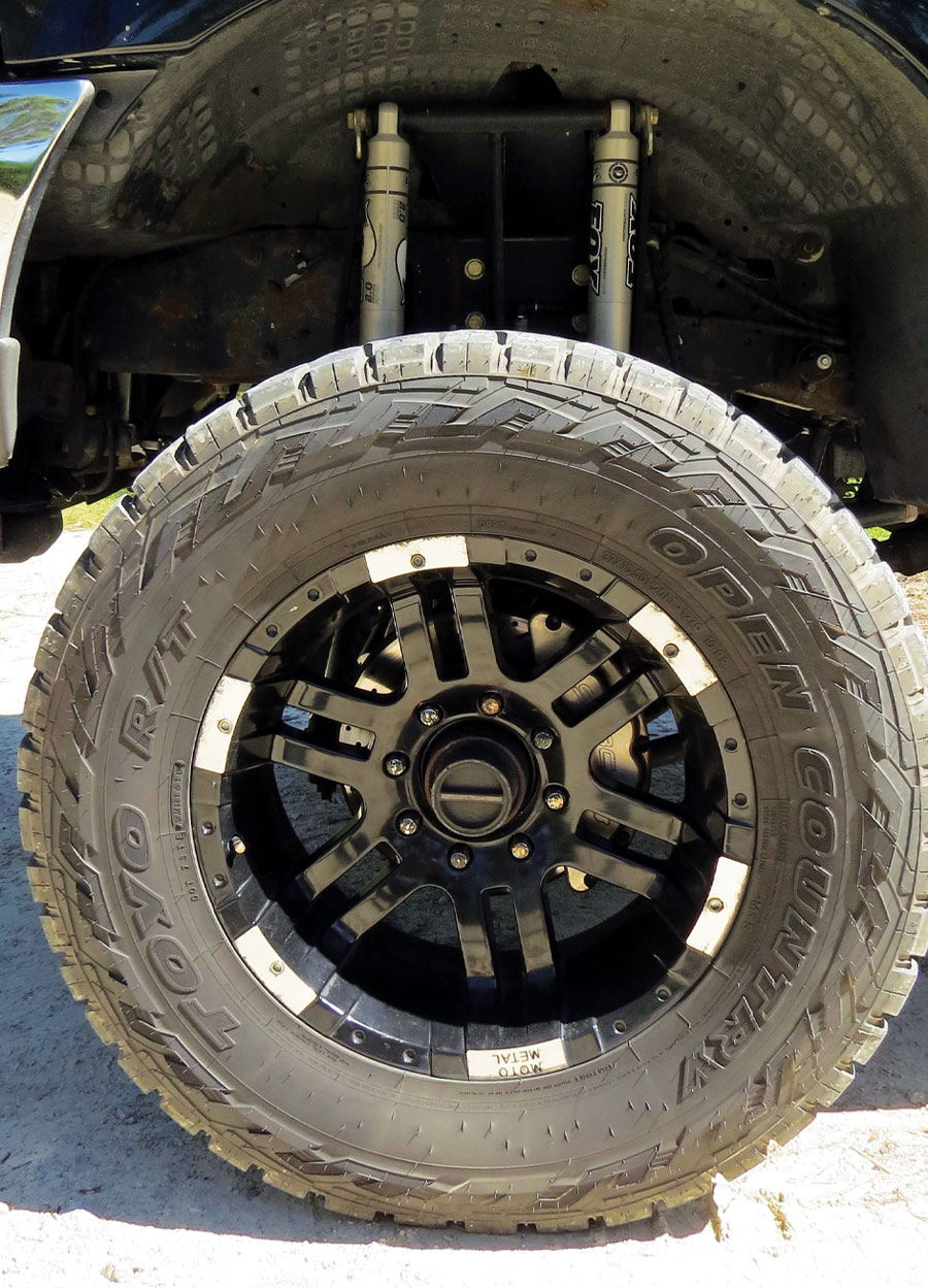 Moto Metal 20’s are the first upgrade Benesh opted for on his truck years ago