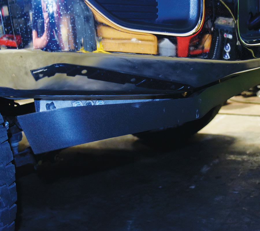 Step 12: Replace Front Bumper Air Valance close up of truck bumper