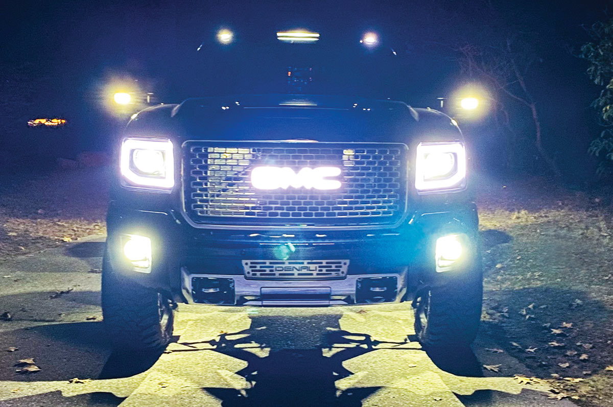 Lights on a truck
