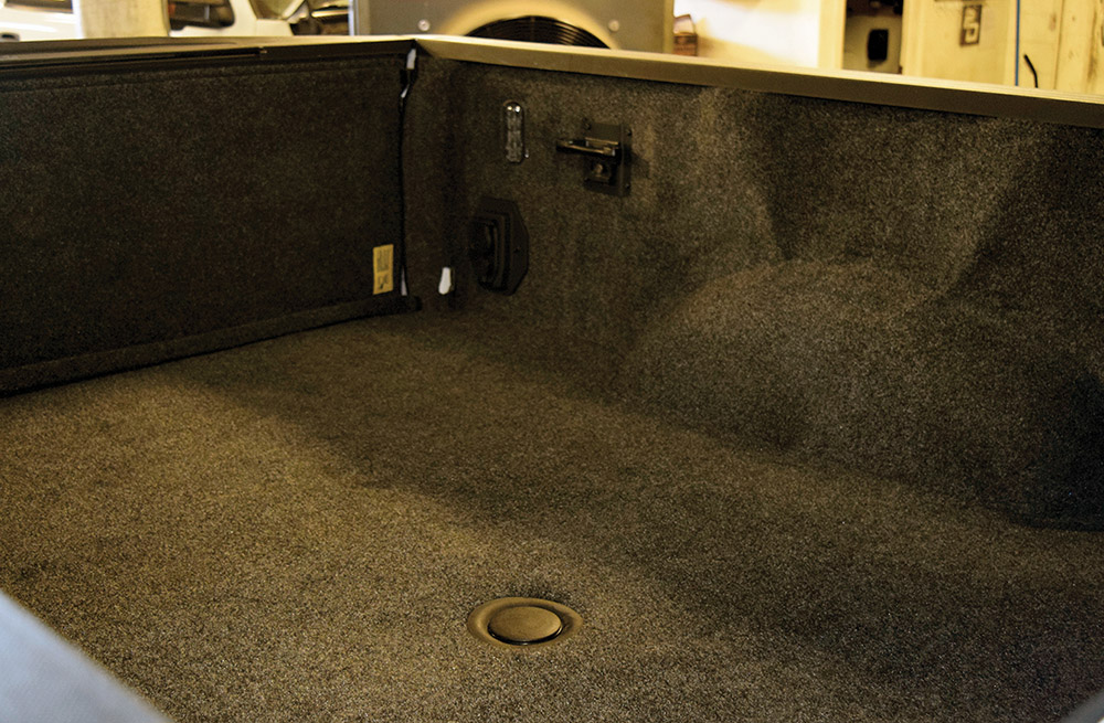 Hole cut for fifth-wheel hitch