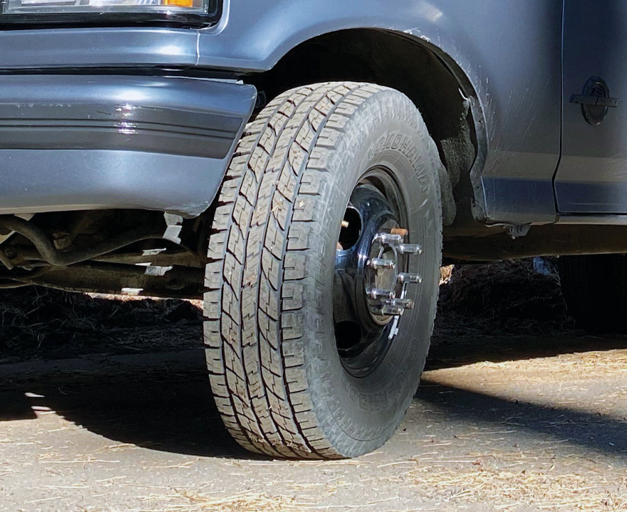 Tire on a 1995 Ford F350 Power Stroke