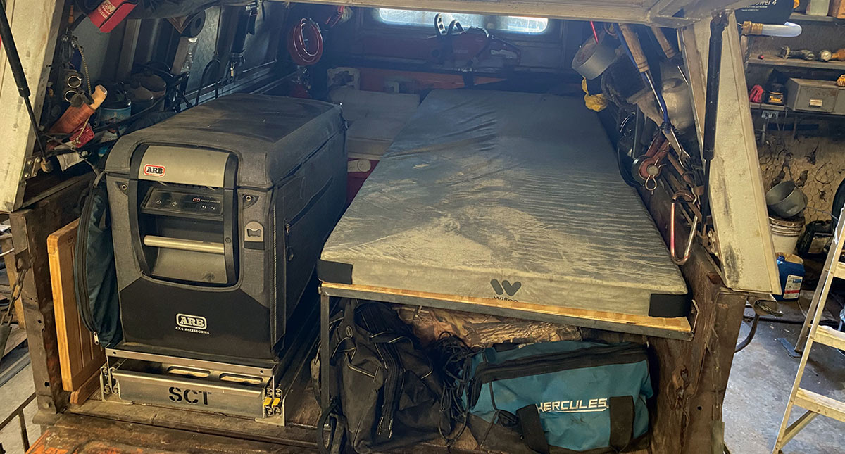 Power Wagon trunk view of tools