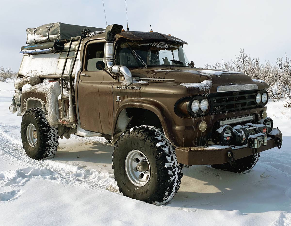 Power Wagon in snow during a sunny day