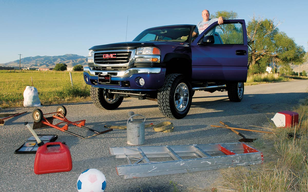 Brady Kay's navy-blue 7.3L diesel truck build named Big Blue
