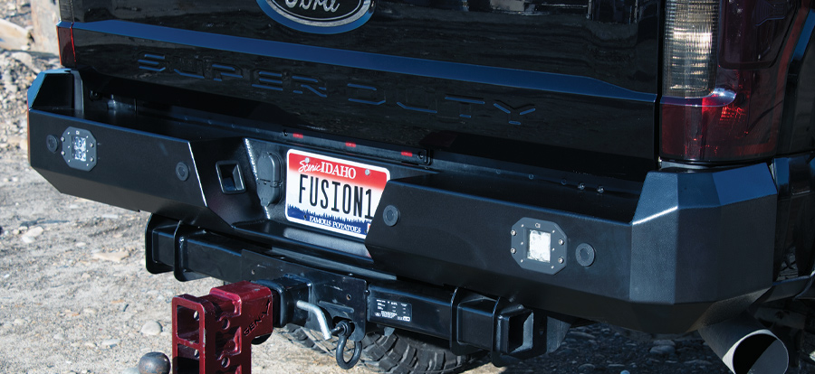 License Plate on a truck reading FUSION1