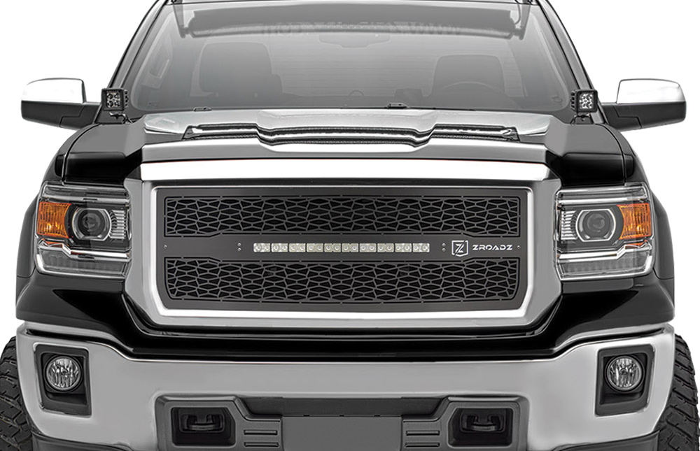 front view of T-REX Grille installed on turck