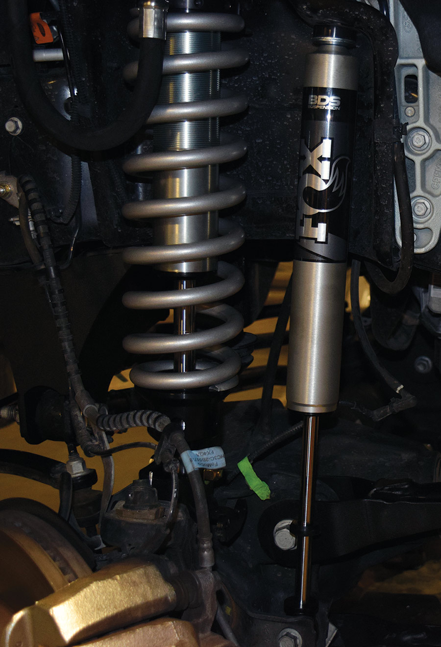 tightening up bolts around the coilovers