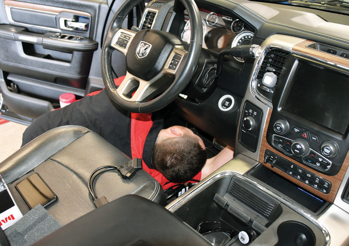 Interior of car