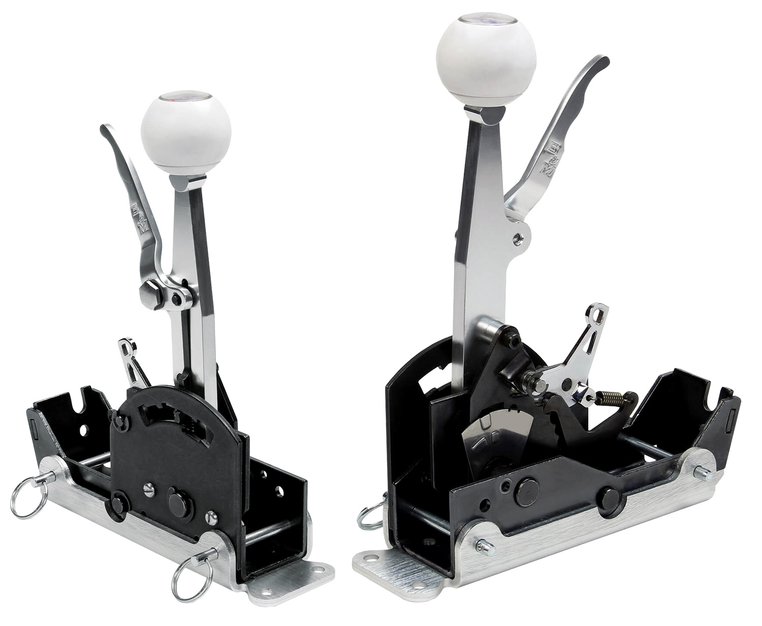 two sizes of B&M Quick Detach Pro Stick Shifters