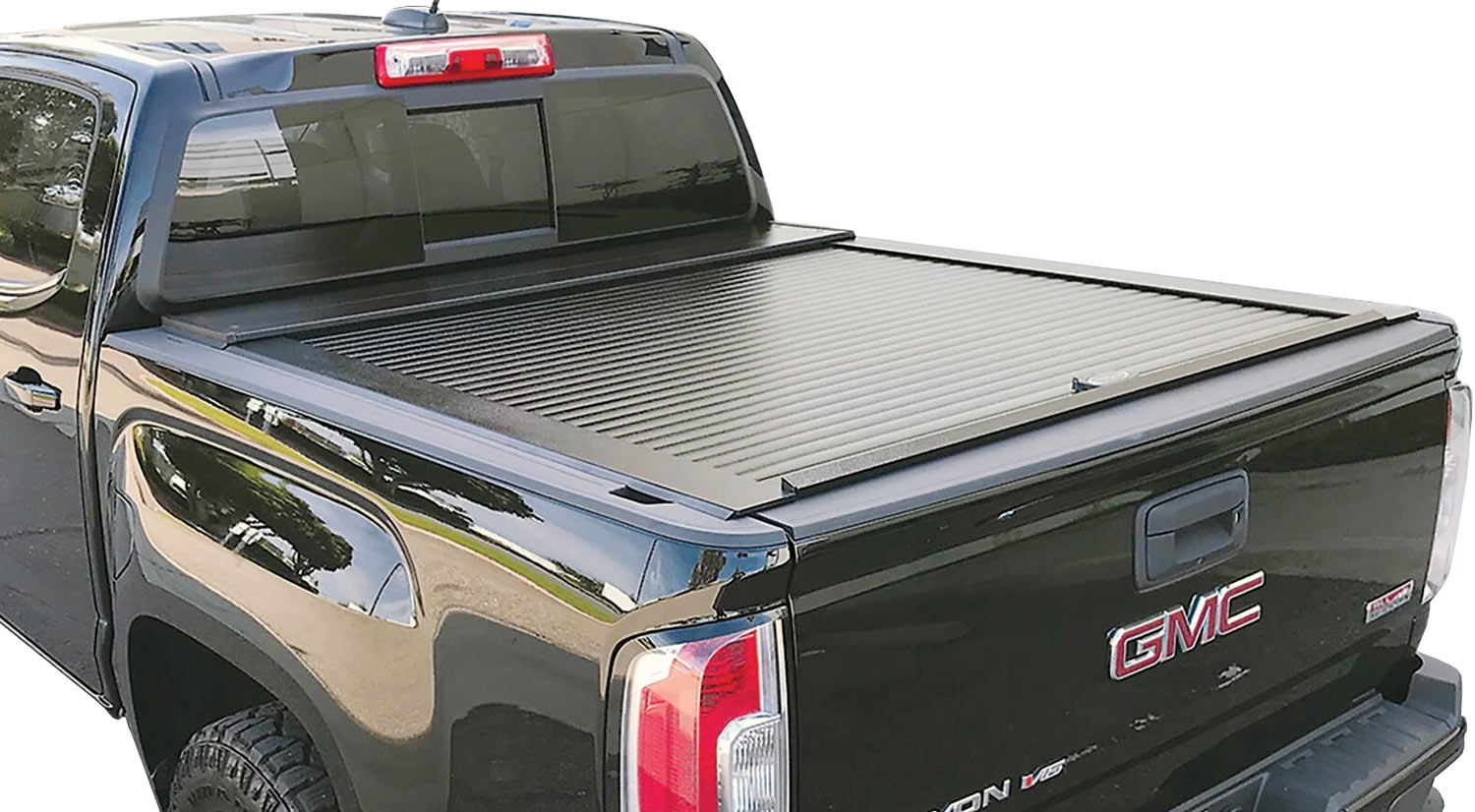 a retractable American Roll Tonneau Cover installed on a truck bed