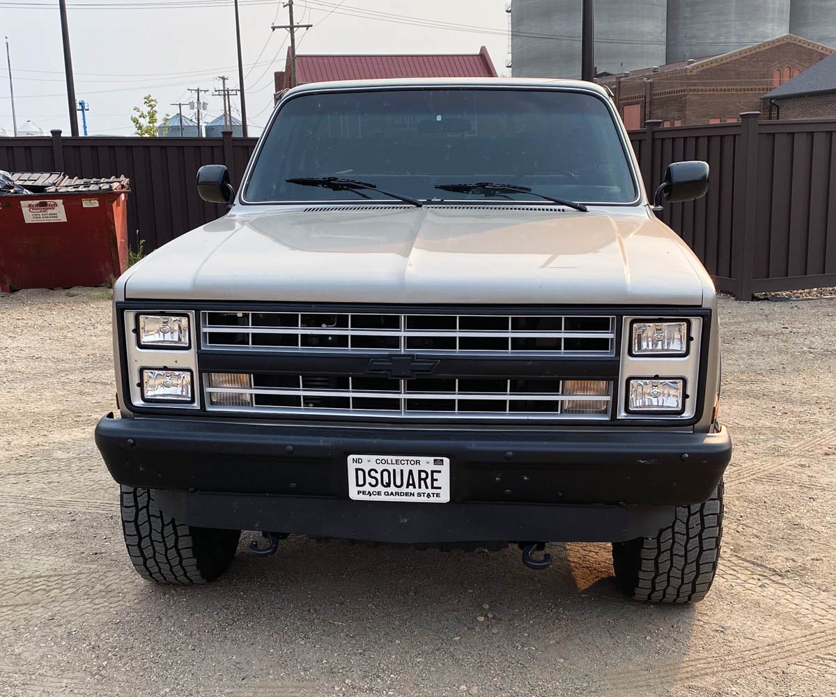 Durasquare truck license plate and grill frontal view