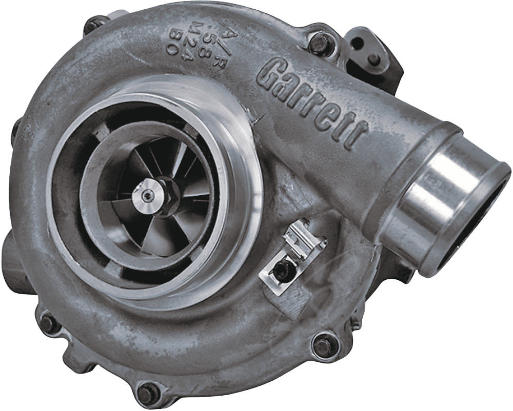 Closeup of Garrett PowerMax turbocharger