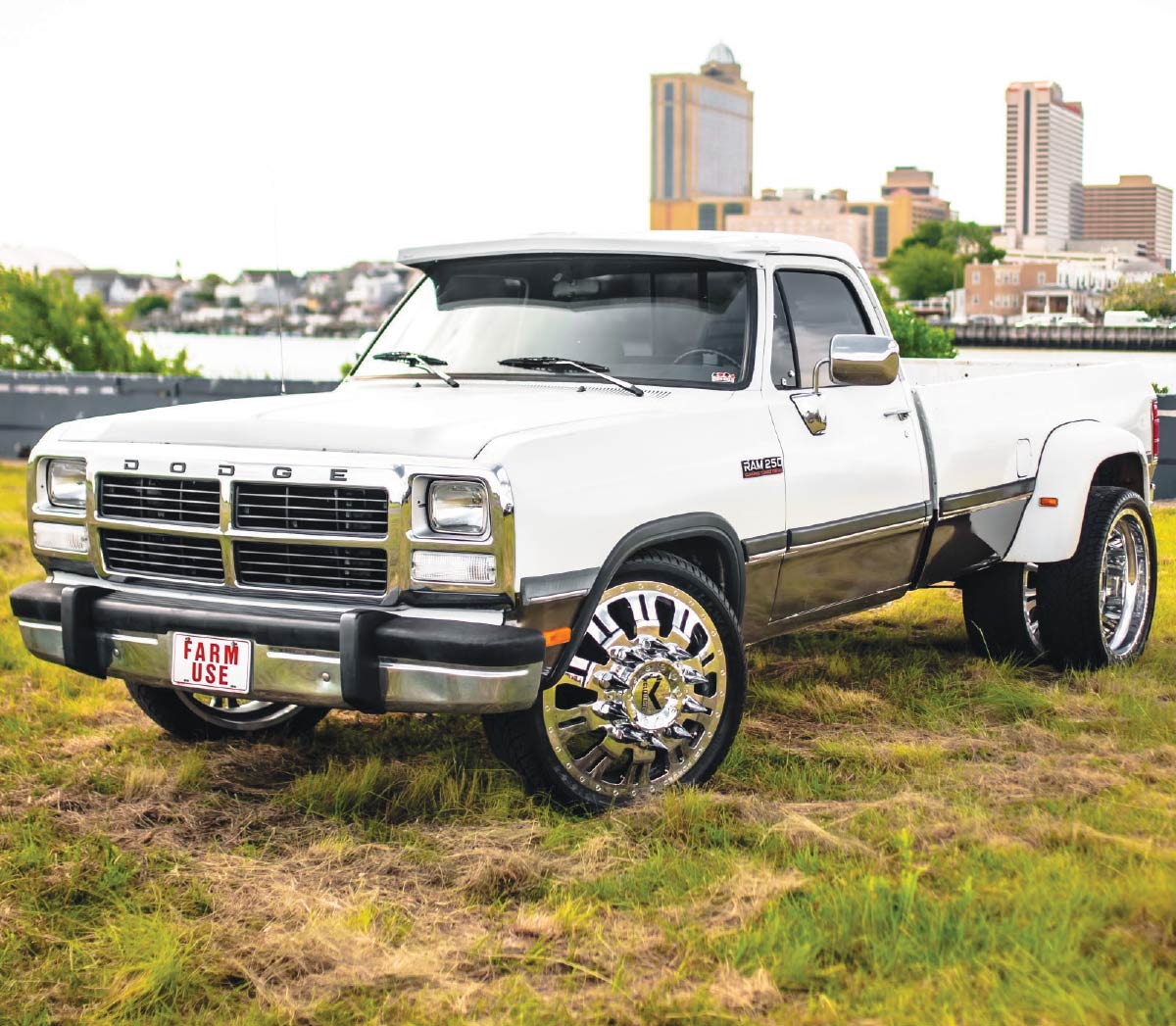 Truck on grass