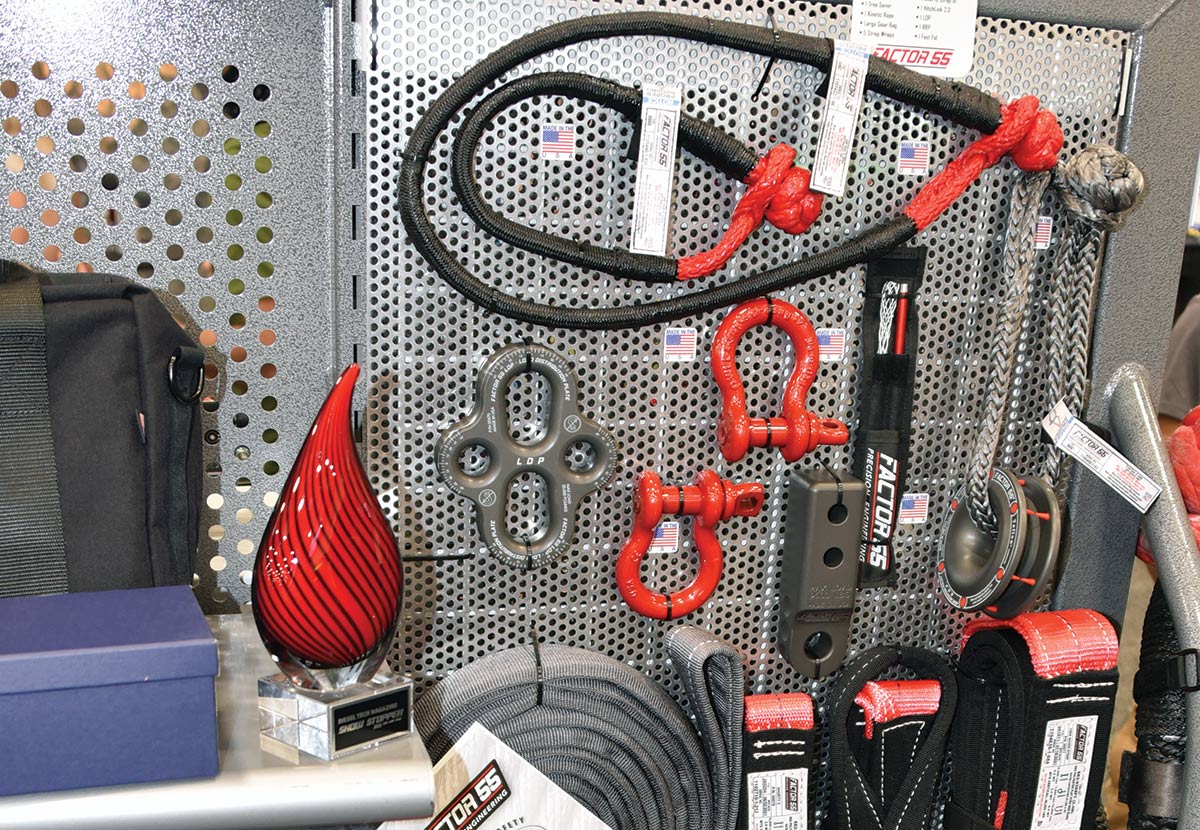 Factor 55 tool wall with hoses and hooks