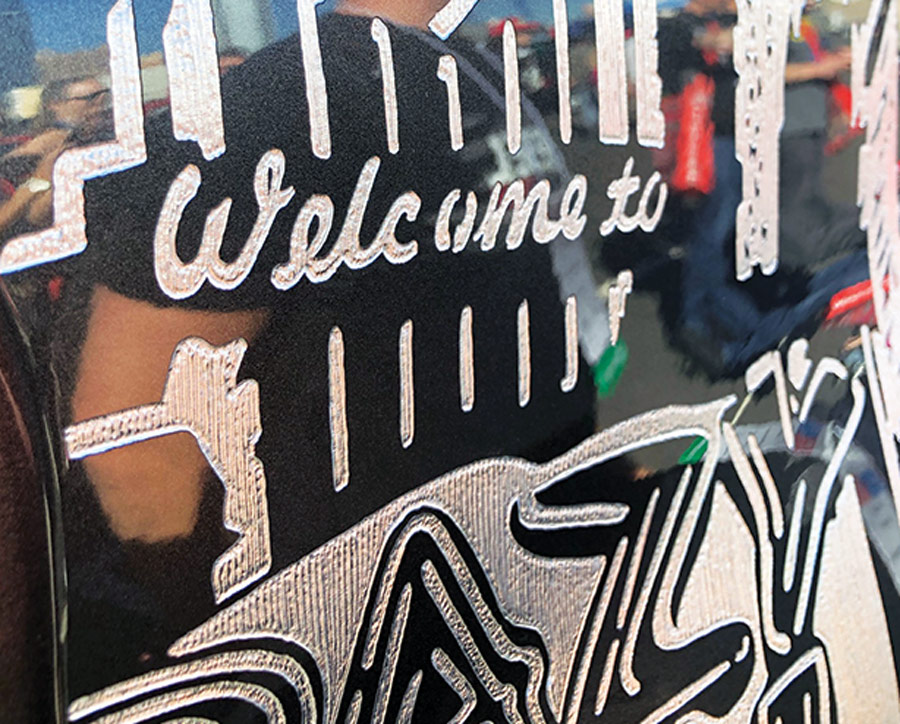 chrome decals on a truck