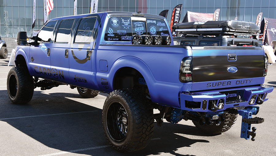 matte blue truck