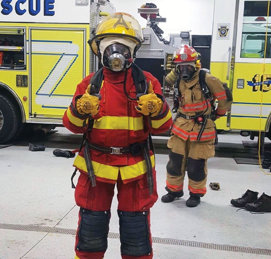 Firefighter in their gear