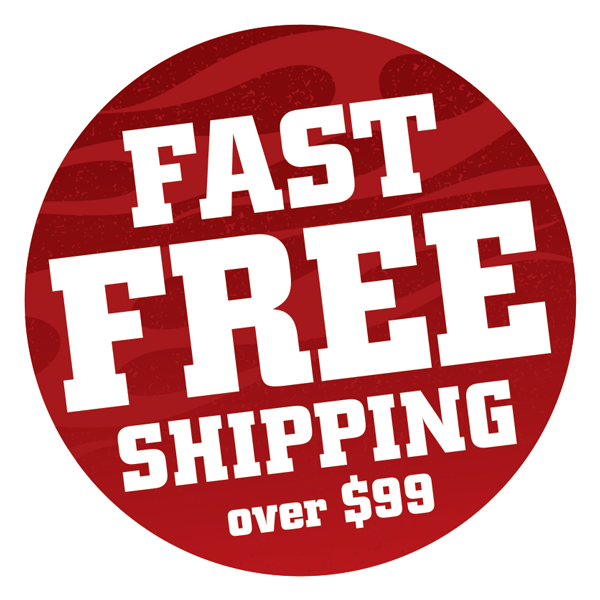 Fast Free Shipping over $99 sticker