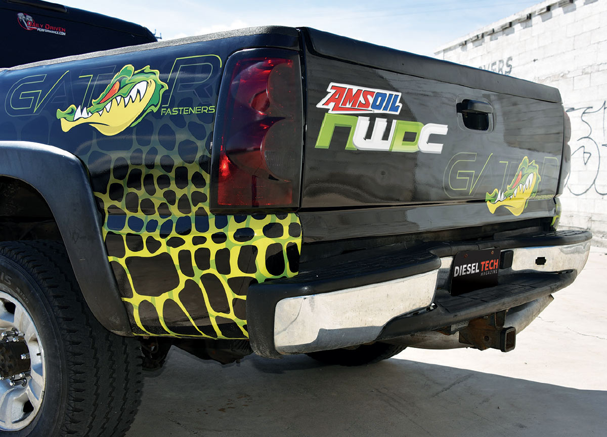 Rear side of truck