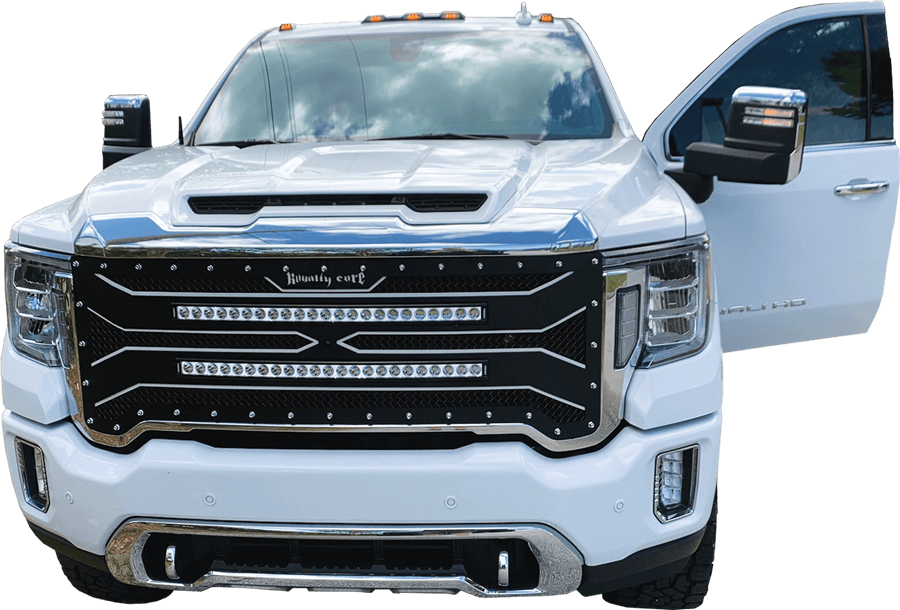 Royalty Core grille on a white truck
