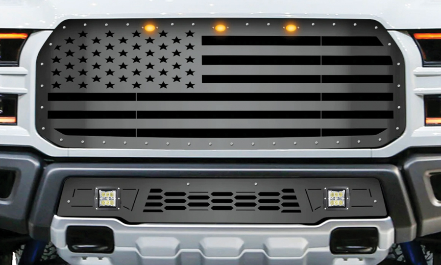 300 Industries American flag truck grille
