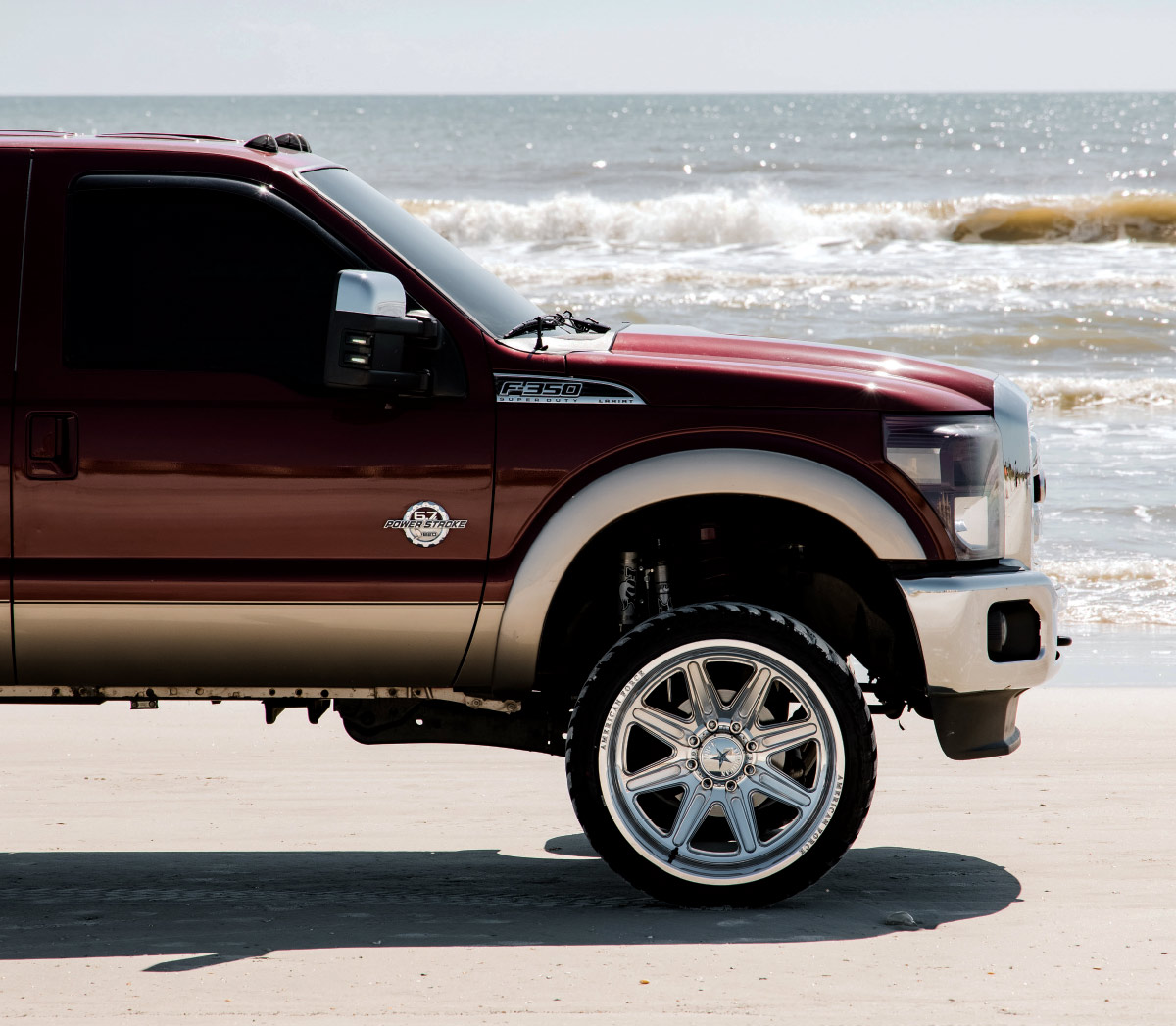 2012 F350 in the beach