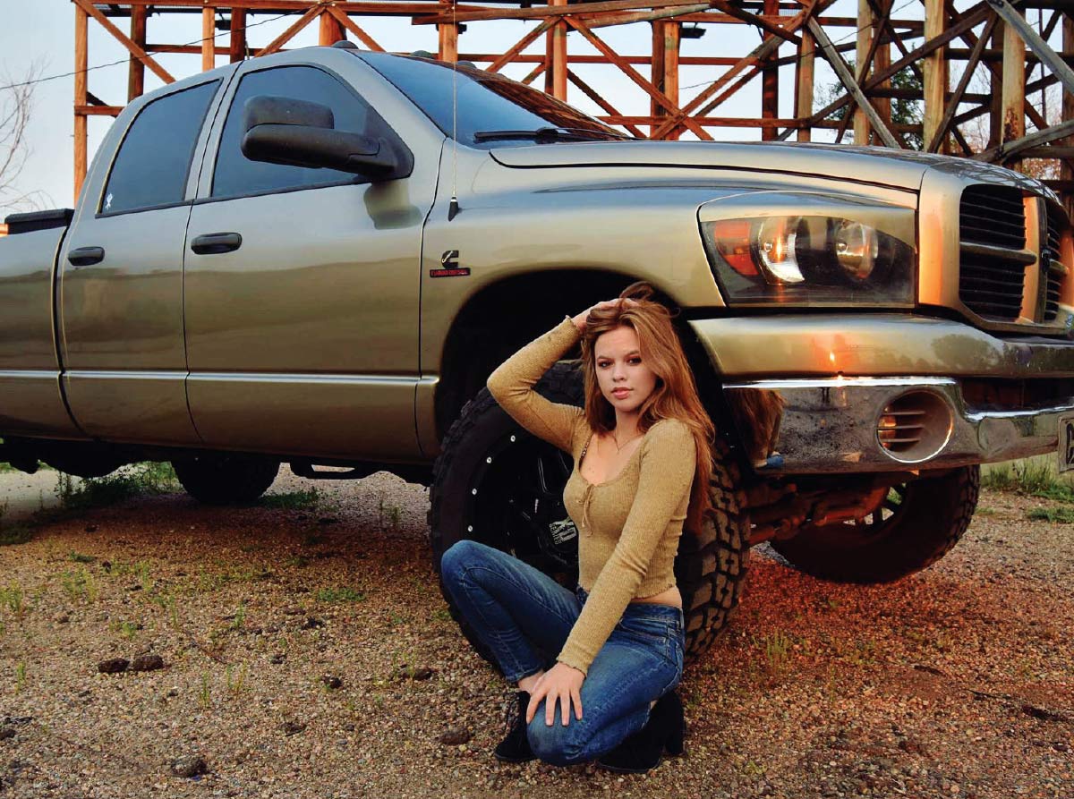 Netanya Shreiner near tire and rims