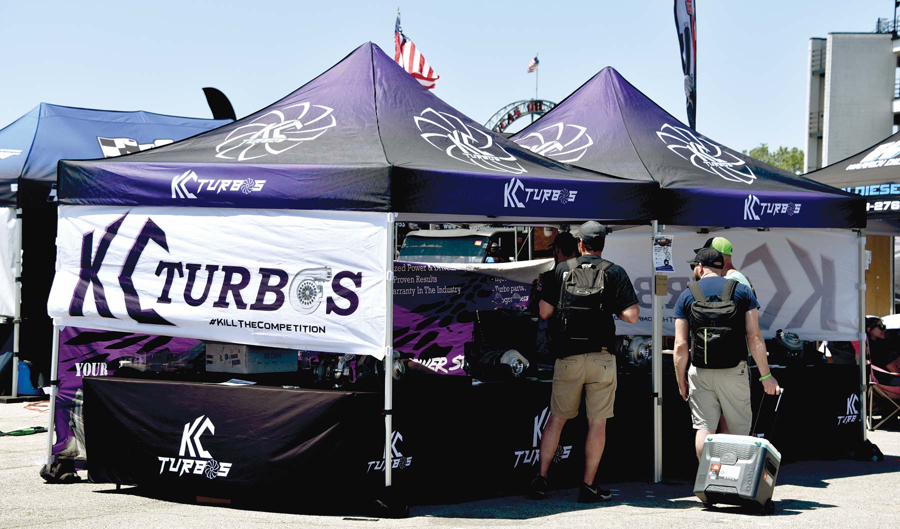 KC Turbos tents at a car show