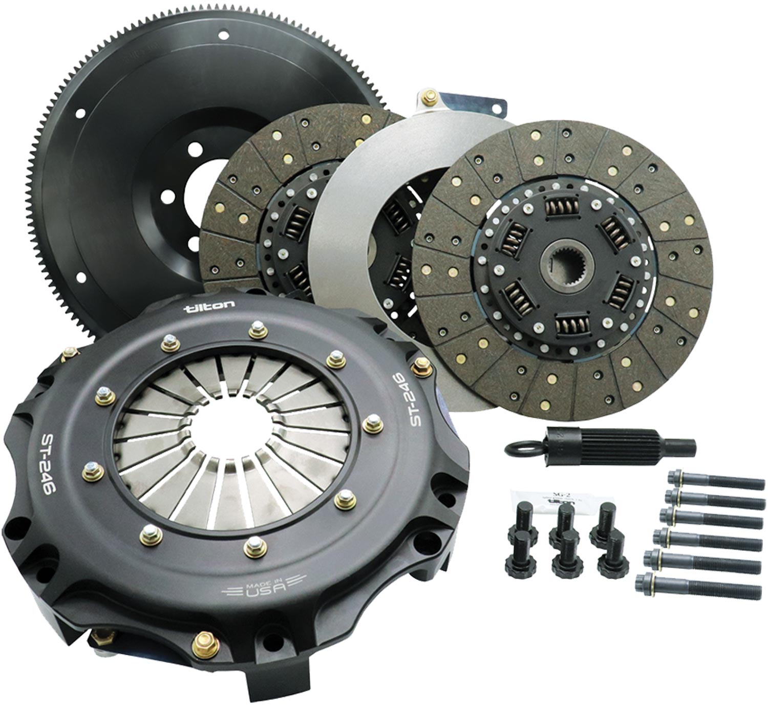 pieces from the ST-246 line of twin-disc clutch kits