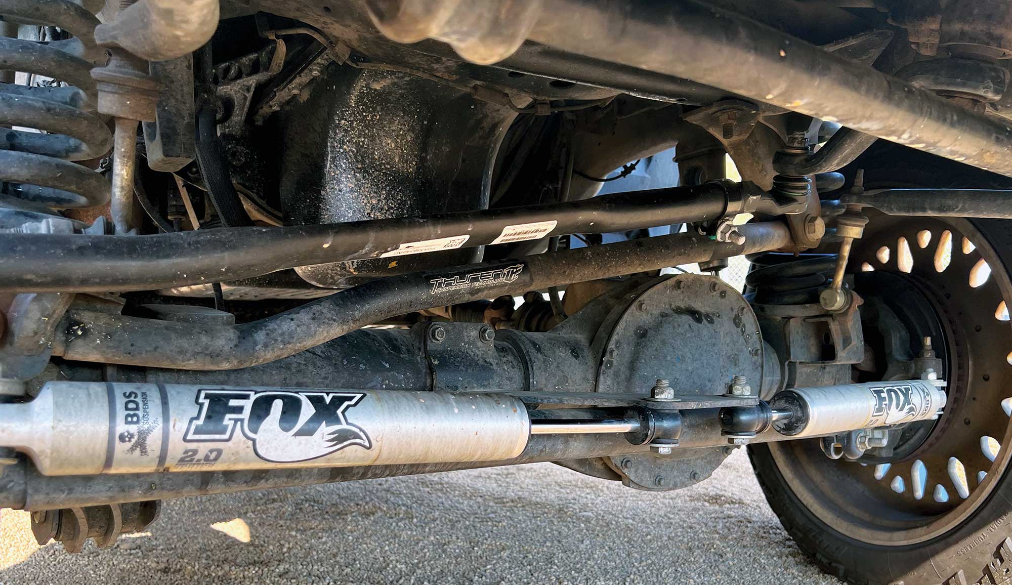 view under the Ram truck