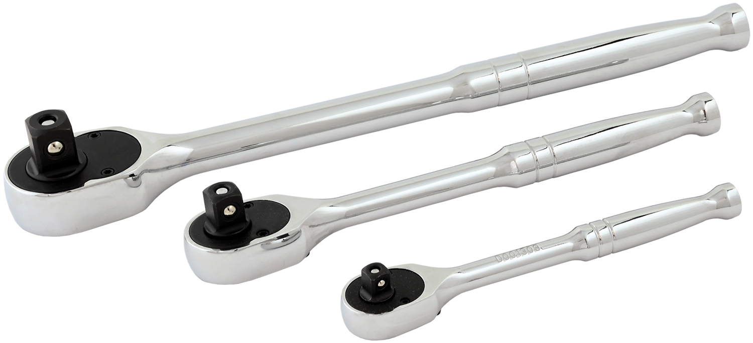 three ratchets from Dynamic's line of industrial-quality ratchets