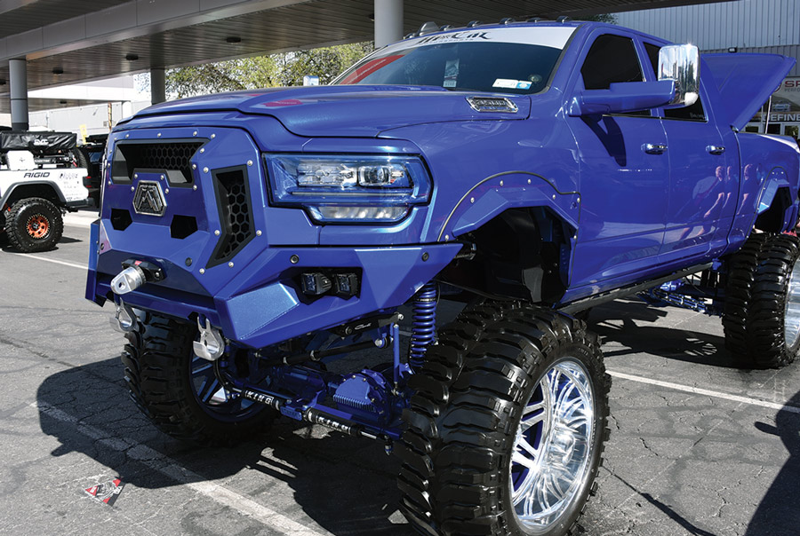 all blue truck